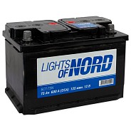 Аккумулятор Lights of Nord 6CT-75N 12V 75Ah 600A L+